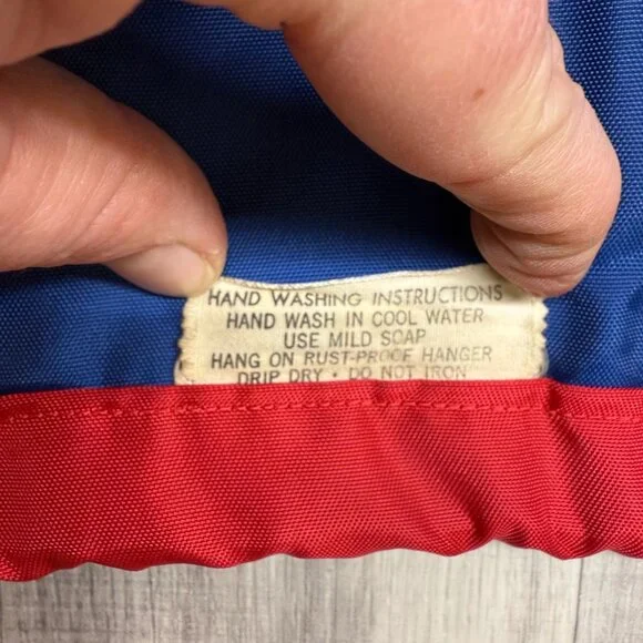 ✅Mens XL VTG Sea Suits Sea-Jak Ski-Jak Sailing/Skiing Jacket Red Nylon Cali USA - Picture 9 of 12